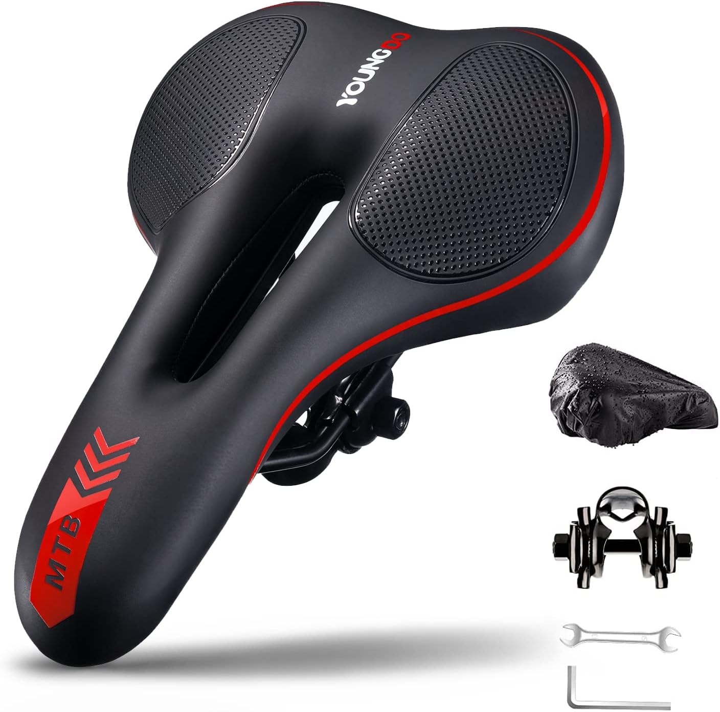 Ergonomisch Fietszadel Zwart - 61% Korting