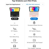 Toetsenbordhoes met achtergrondverlichting voor iPad 10e generatie roze