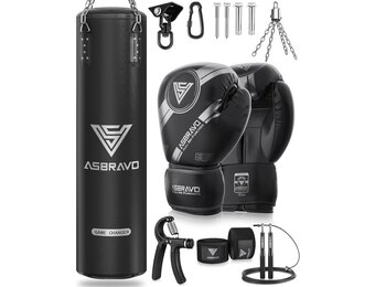 Zware Bokszakset voor volwassenen 1,2m met 12 oz bokshandschoenen - Niet gevuld - Voor MMA, Kickboksen & Muay Thai training