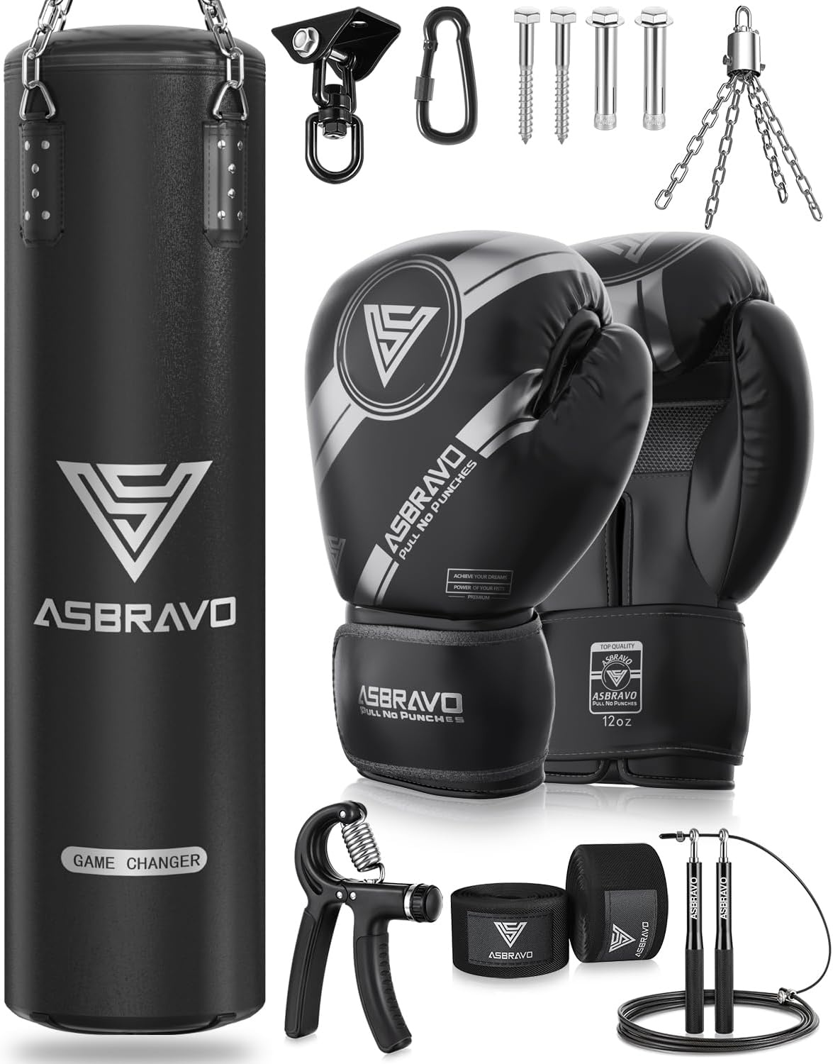 Zware Bokszakset voor volwassenen 1,2m met 12 oz bokshandschoenen - Niet gevuld - Voor MMA, Kickboksen & Muay Thai training