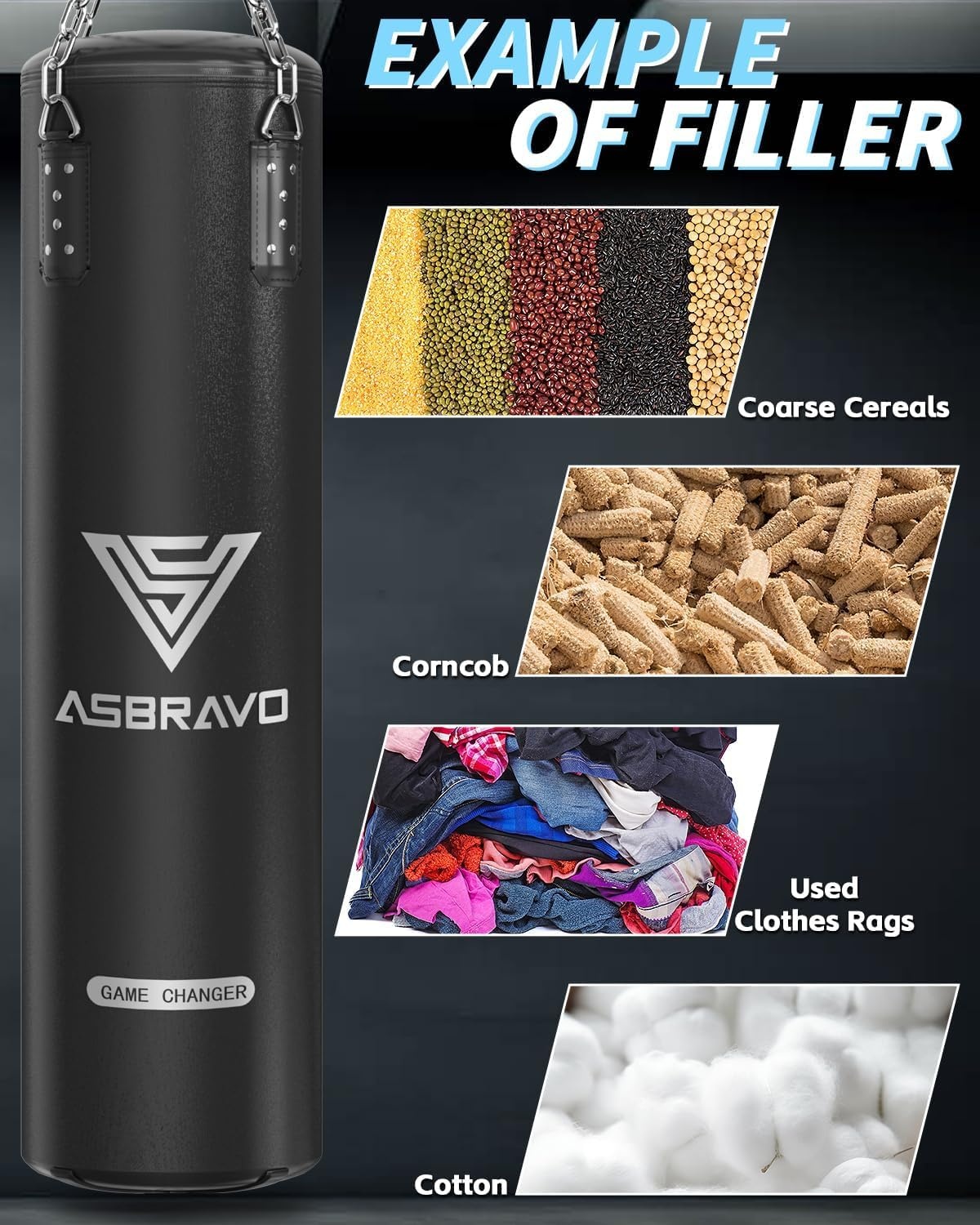 Zware Bokszakset voor volwassenen 1,2m met 12 oz bokshandschoenen - Niet gevuld - Voor MMA, Kickboksen & Muay Thai training