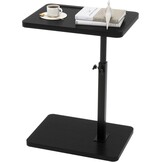 C-vormige bijzettafel 360° draaibaar in hoogte verstelbaar met telefoon/tablet sleuf voor bank/bed zwart