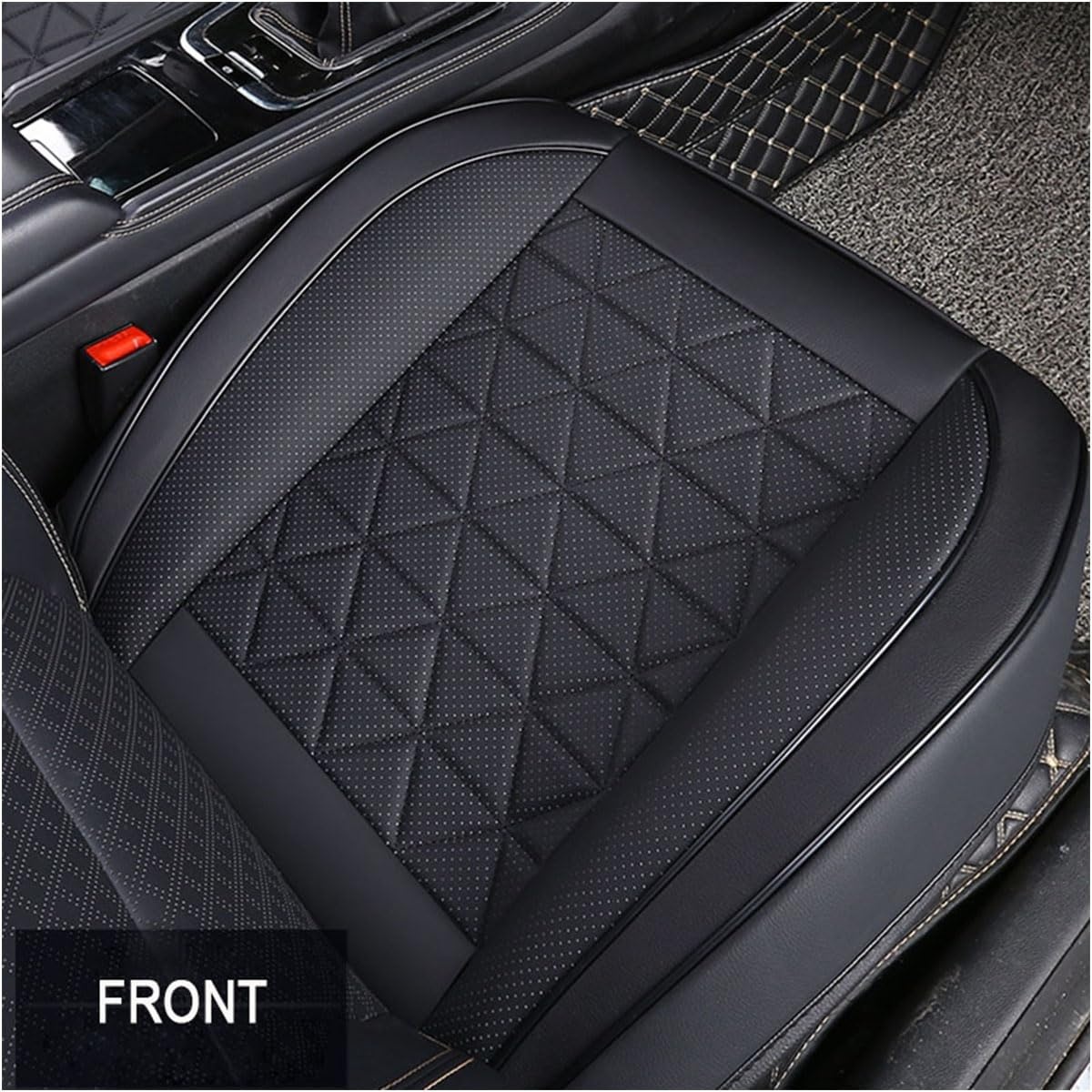 Autostoelhoezen 2 stuks PU-leer waterdicht universeel geperforeerd antislip met opbergvakken voor Renault Captur & Kadjar