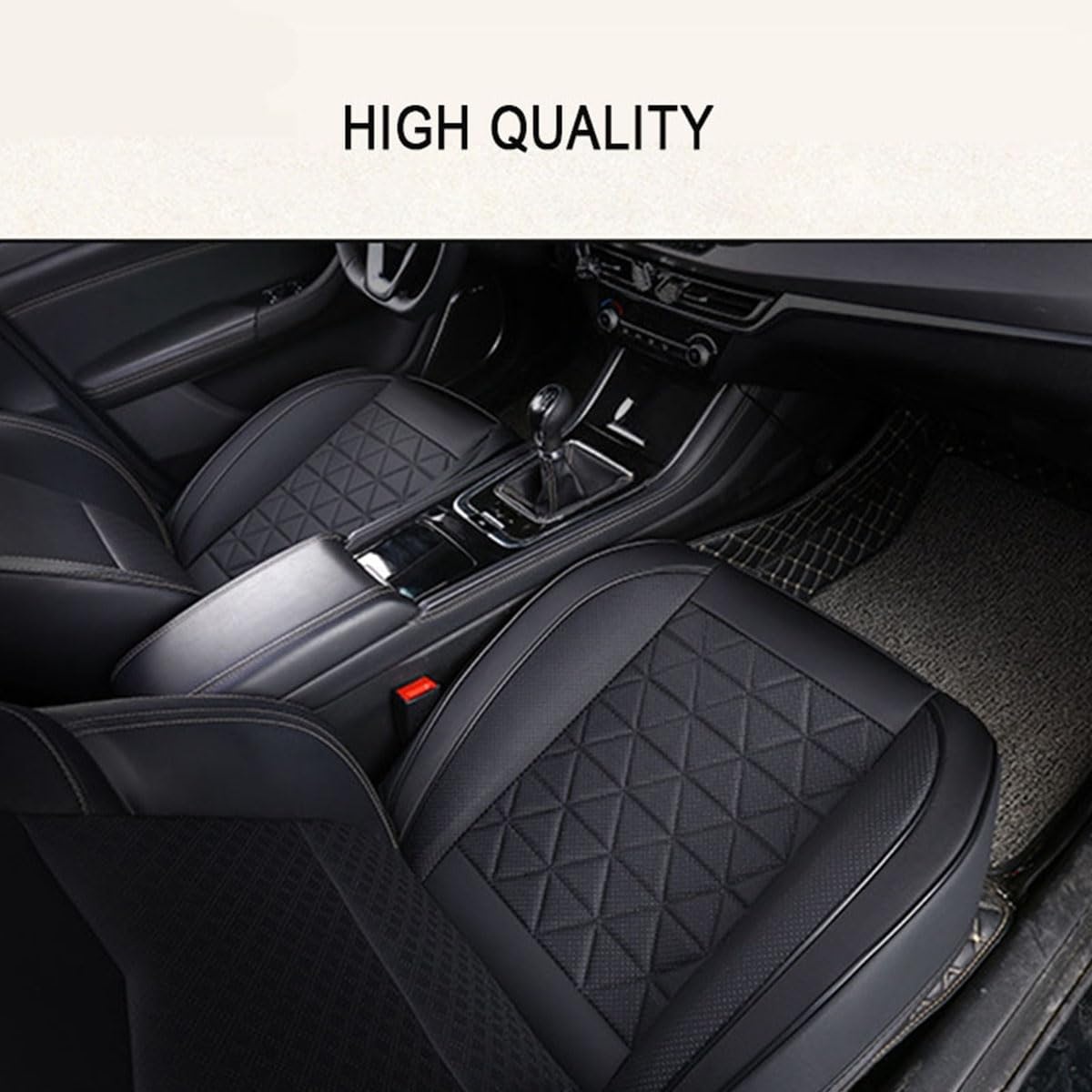 Autostoelhoezen 2 stuks PU-leer waterdicht universeel geperforeerd antislip met opbergvakken voor Renault Captur & Kadjar