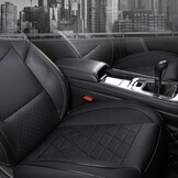 Autostoelhoezen 2 stuks PU-leer waterdicht universeel geperforeerd antislip met opbergvakken voor Renault Captur & Kadjar