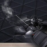 Autostoelhoezen 2 stuks PU-leer waterdicht universeel geperforeerd antislip met opbergvakken voor Renault Captur & Kadjar