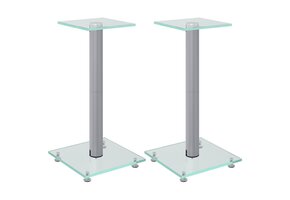 Luidsprekerstandaards (2 st) - Gehard Glas & Aluminium - 60% Korting