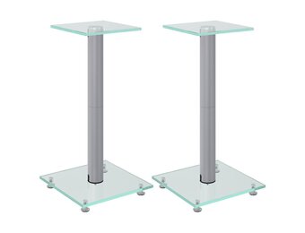 Luidsprekerstandaards (2 st) - Gehard Glas & Aluminium - 60% Korting