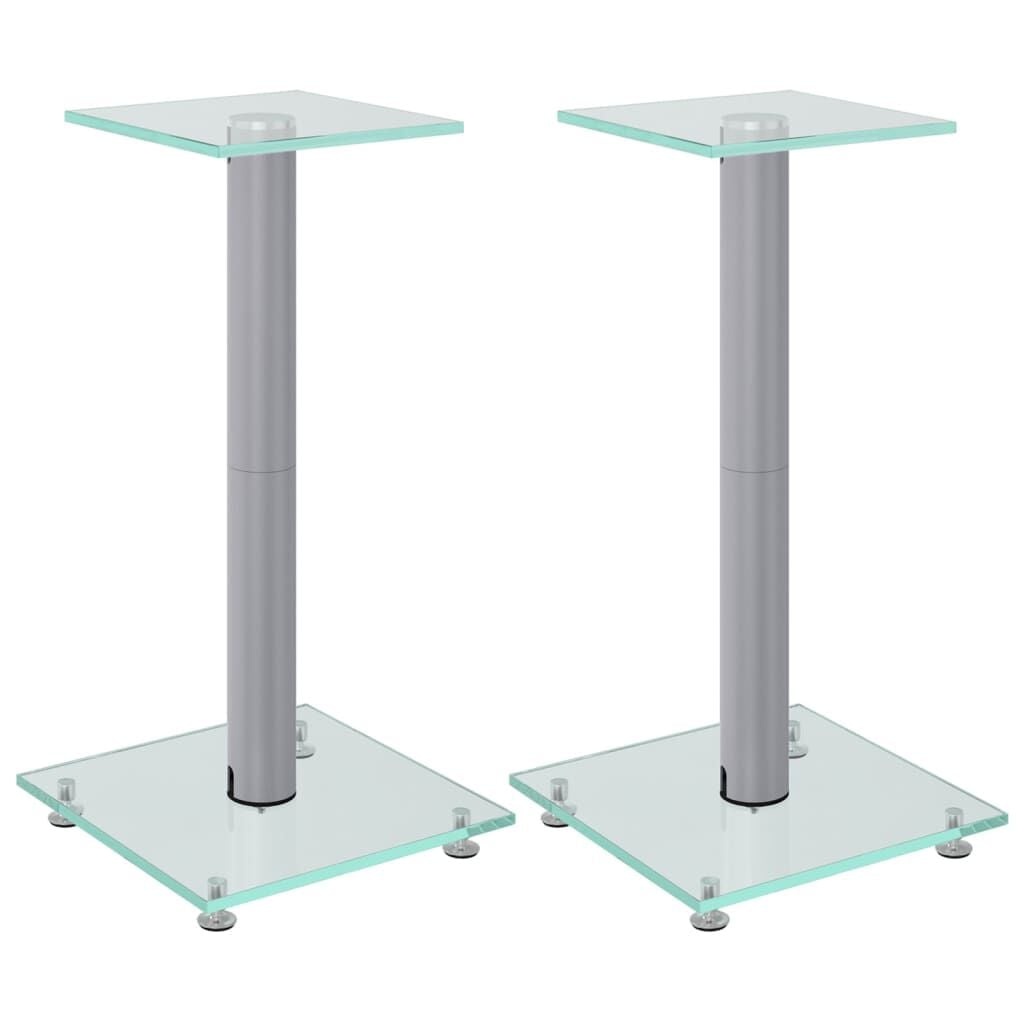 Luidsprekerstandaards (2 st) - Gehard Glas & Aluminium - 60% Korting