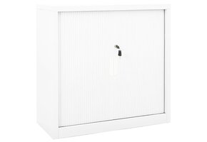 VidaXL Roldeurkast Staal Wit - 70% Korting!