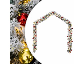 vidaXL Kerstslinger met ballen & LED 10m - 51% Korting