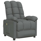 vidaXL Massagestoel Stof Donkergrijs - 52% Korting!