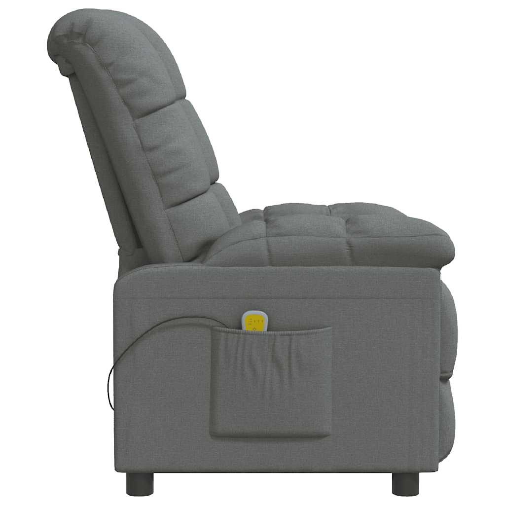 vidaXL Massagestoel Stof Donkergrijs - 52% Korting!