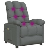 vidaXL Massagestoel Stof Donkergrijs - 52% Korting!