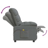 vidaXL Massagestoel Stof Donkergrijs - 52% Korting!
