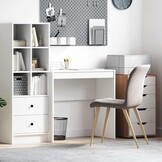 VidaXL Bureau Wit 80x40x76cm Bewerkt Hout - 55% Korting!