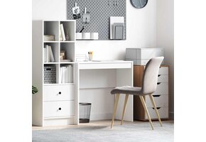 VidaXL Bureau Wit 80x40x76cm Bewerkt Hout - 55% Korting!