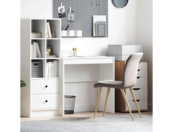 VidaXL Bureau Wit 80x40x76cm Bewerkt Hout - 55% Korting!