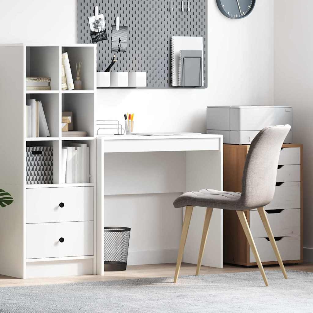 VidaXL Bureau Wit 80x40x76cm Bewerkt Hout - 55% Korting!