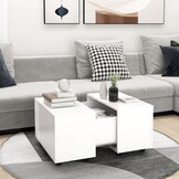 VidaXL Salontafel Bewerkt Hout Wit (60x60x38 cm) - 74% Korting!
