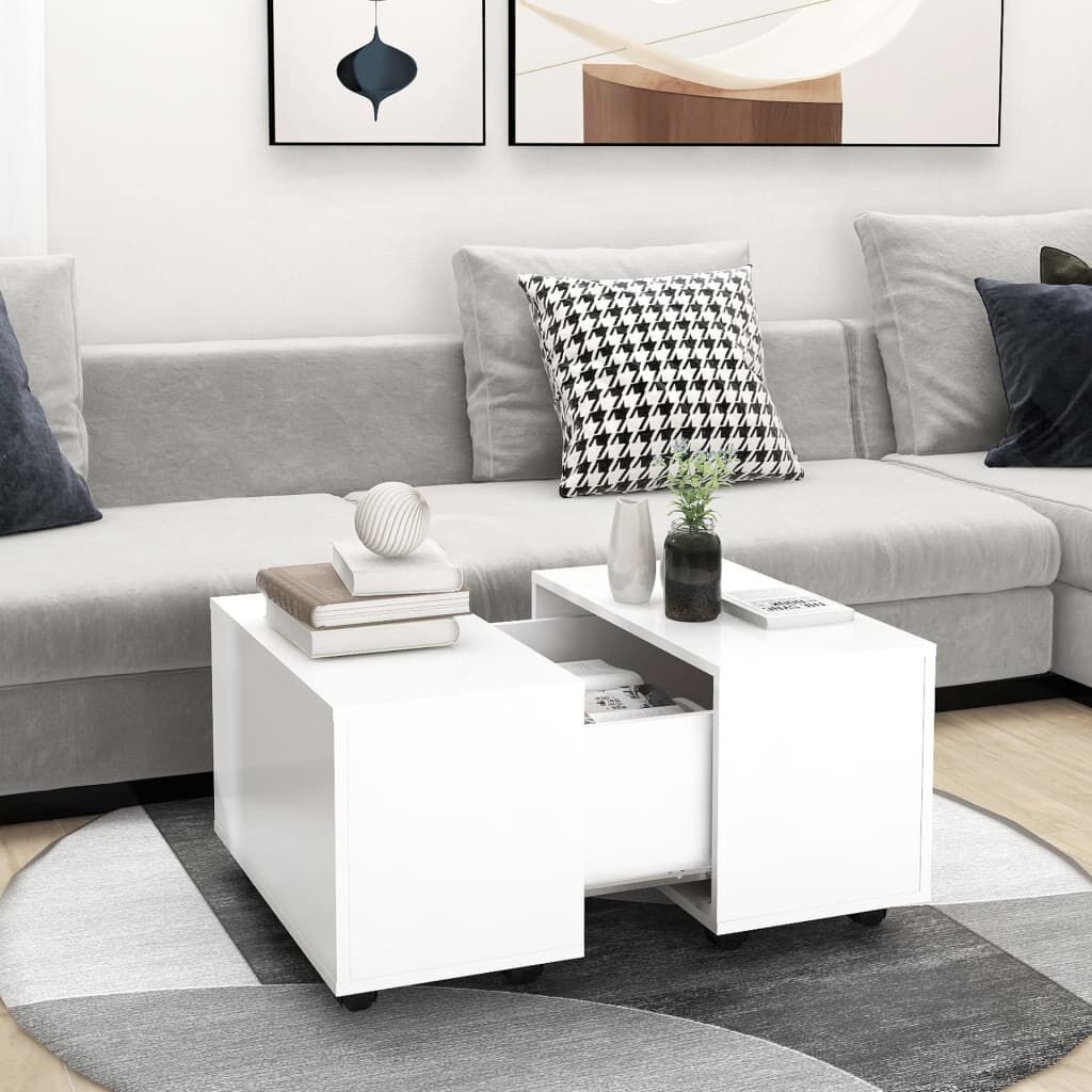 VidaXL Salontafel Bewerkt Hout Wit (60x60x38 cm) - 74% Korting!
