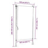 vidaXL Buitenrolluik 120x270cm Crème | 46% Korting