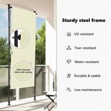 vidaXL Buitenrolluik 120x270cm Crème | 46% Korting