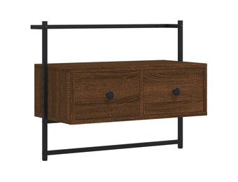 vidaXL Wand TV-meubel 60,5x30x51 cm Hout Bruin Eiken (66% Korting!)