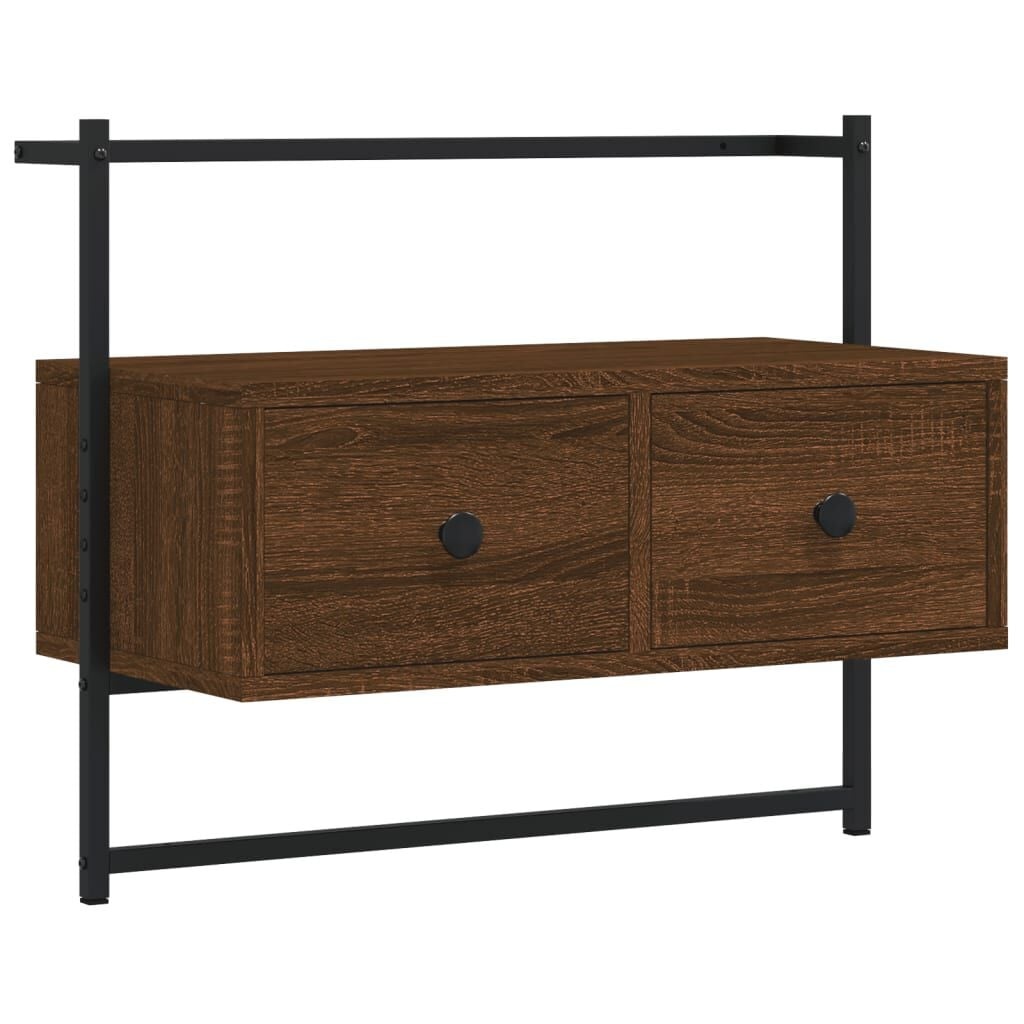 vidaXL Wand TV-meubel 60,5x30x51 cm Hout Bruin Eiken (66% Korting!)
