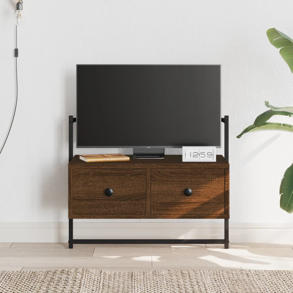 vidaXL Wand TV-meubel 60,5x30x51 cm Hout Bruin Eiken (66% Korting!)