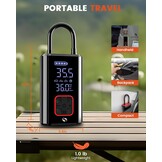 Draagbare luchtcompressor 150PSI met oplaadbare batterij voor auto, fiets, motor & bal - stopt automatisch