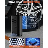 Draagbare luchtcompressor 150PSI met oplaadbare batterij voor auto, fiets, motor & bal - stopt automatisch