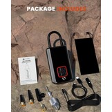 Draagbare luchtcompressor 150PSI met oplaadbare batterij voor auto, fiets, motor & bal - stopt automatisch