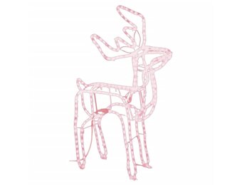VidaXL Rendier Kerstfiguur Warmwit (76x42x87 cm) - 40% Korting