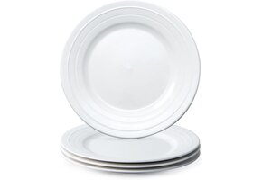 Dinerborden Keramiek Wit 27,3 cm | Set van 4 | 39% Korting