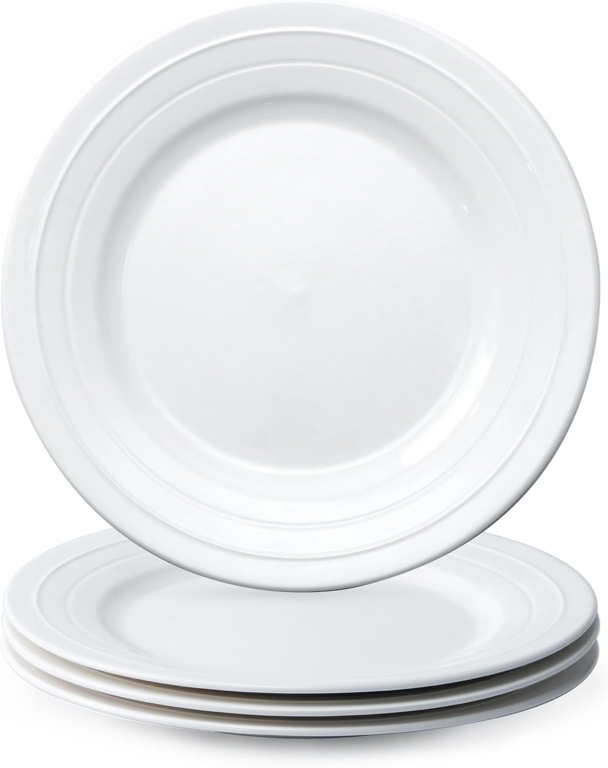 Dinerborden 27,3 cm Set Grote Borden - Stapelbaar Geribbeld Design