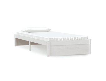 vidaXL Massief Houten Bedframe Wit 90x200cm (75% Korting)
