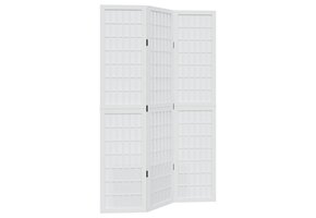 VidaXL Kamerscherm 3 Panelen - Massief Paulowniahout - Wit (66% Korting)