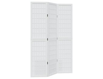 Kamerscherm VidaXL 3 Panelen Paulowniahout Wit - 69% Korting!