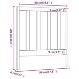 vidaXL Hoofdbord Grenenhout Wit 40% Korting