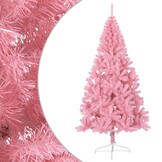 Roze Halve Kunstkerstboom 210 cm - 55% Korting