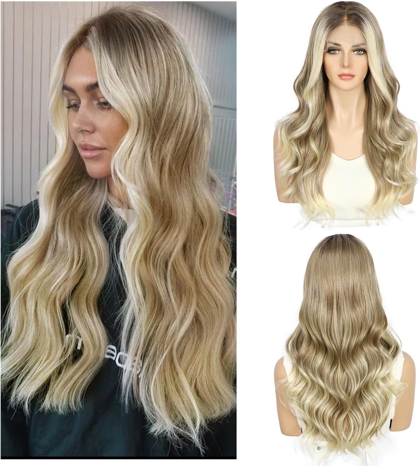 Lace Front Pruik Bruin Body Wave - 22" - 36% Korting!