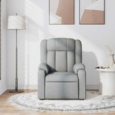 Verstelbare Massagestoel Stof Lichtgrijs - 54% Korting