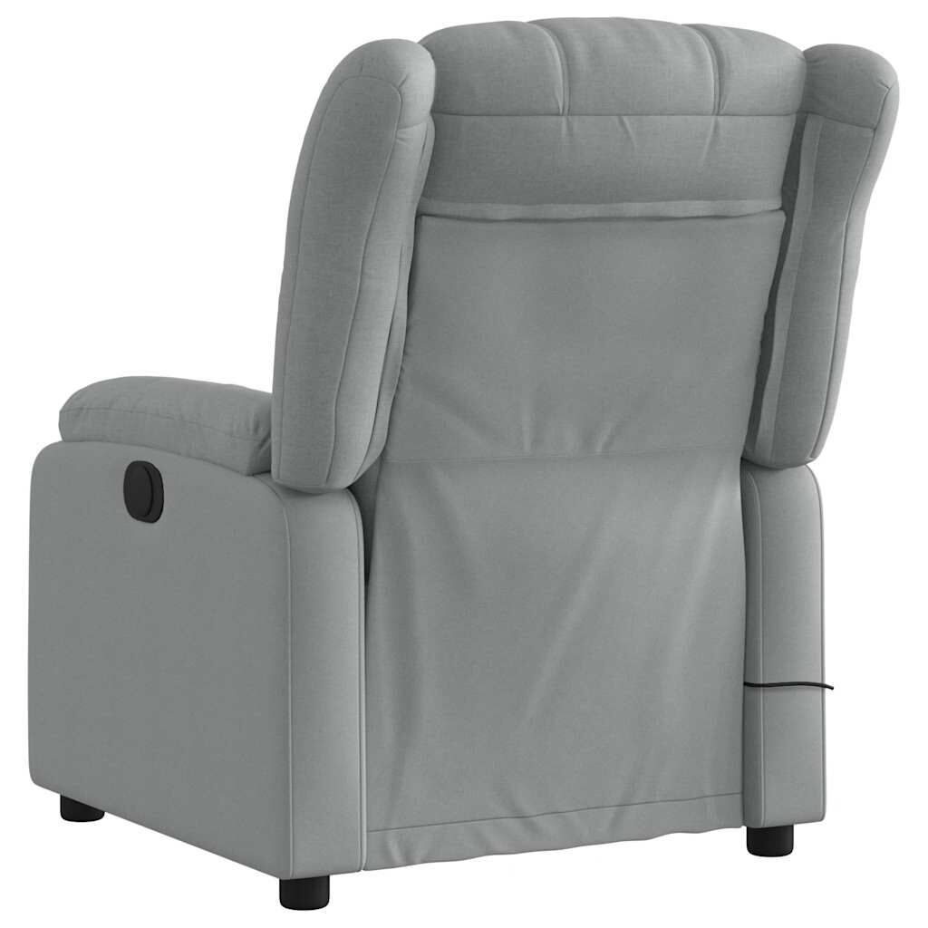 Verstelbare Massagestoel Stof Lichtgrijs - 54% Korting