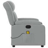 Verstelbare Massagestoel Stof Lichtgrijs - 54% Korting