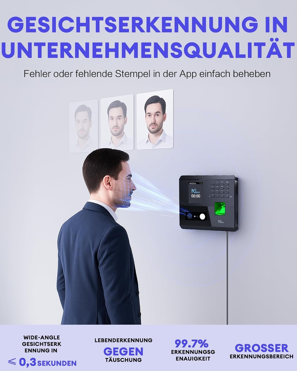 Tijdregistratie Vingerafdruk Gezicht RFID - 37% Korting