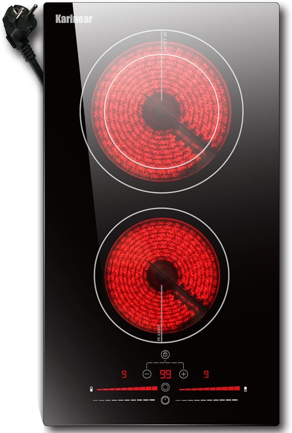 Keramische Kookplaat 2 Zones Inbouw - 3200W - 40% Korting!