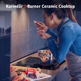 Keramische Kookplaat 2 Zones Inbouw - 3200W - 40% Korting!