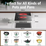 Keramische Kookplaat 2 Zones Inbouw - 3200W - 40% Korting!