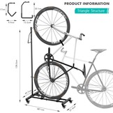 Fietsstandaard met wieltjes - 40% Korting - Verstelbaar